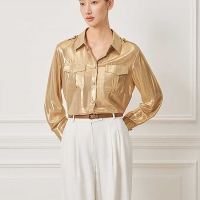 【压印工艺】Song of Song歌中歌2026春季新款金色工装老钱风衬衫